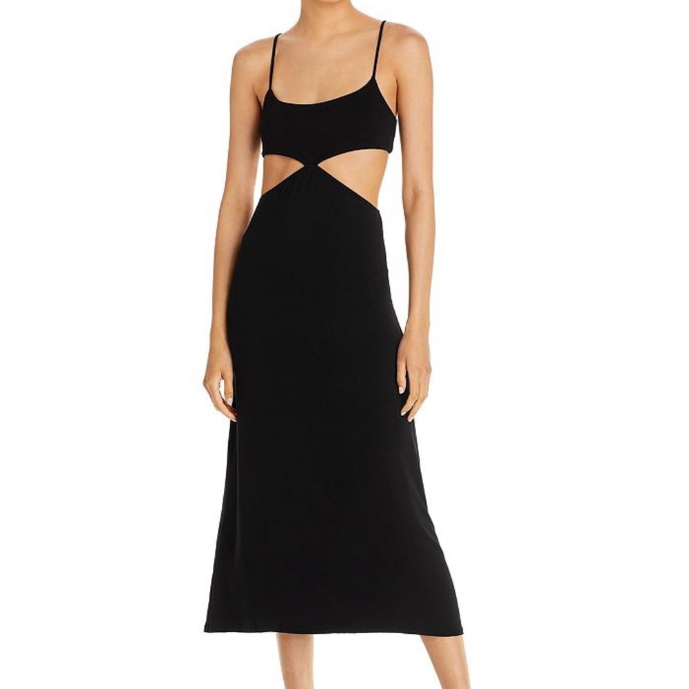NWT Free People Beach Black Piper Midi Sun Dress